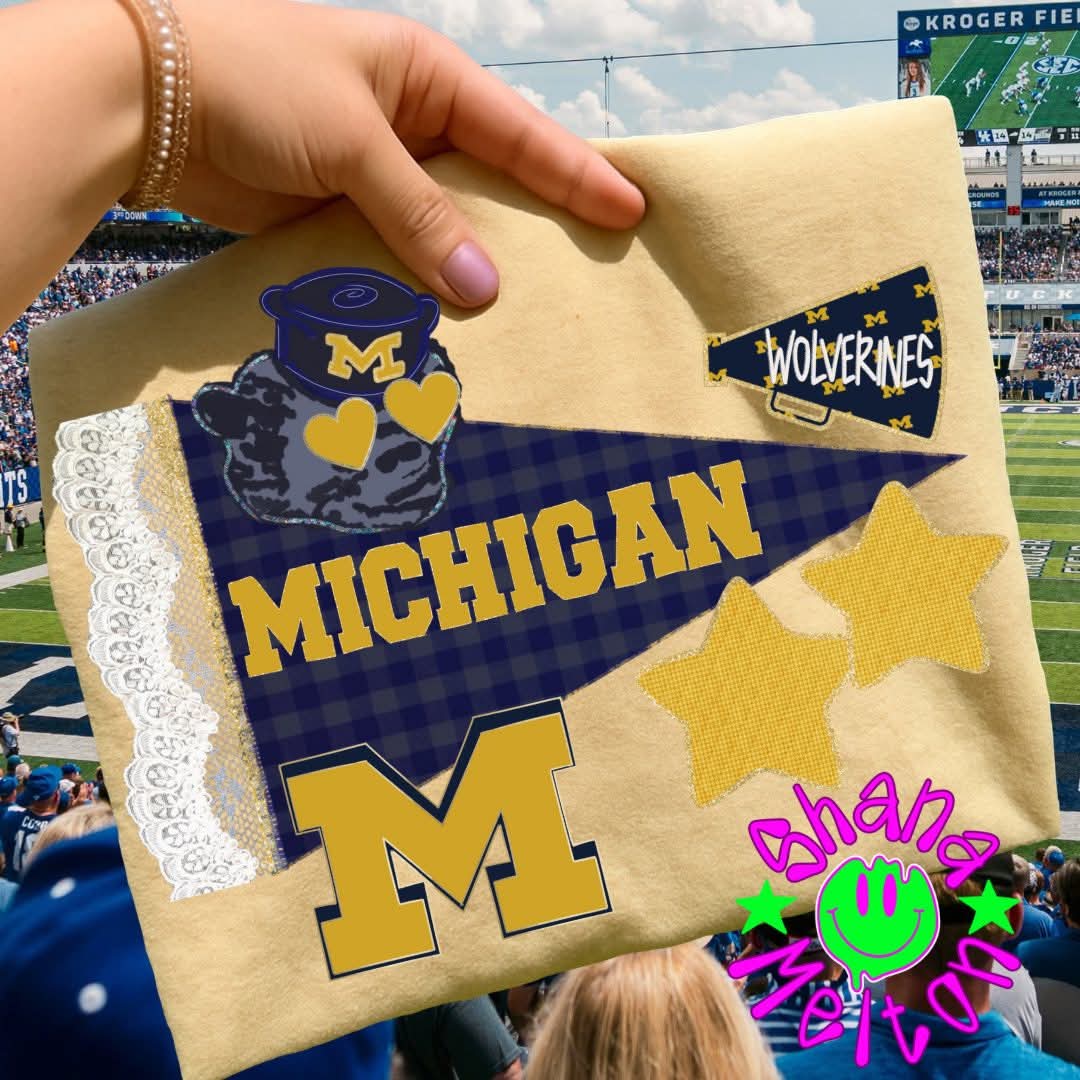 Wolverines - lace pennant - DTF TRANSFER (SYM)