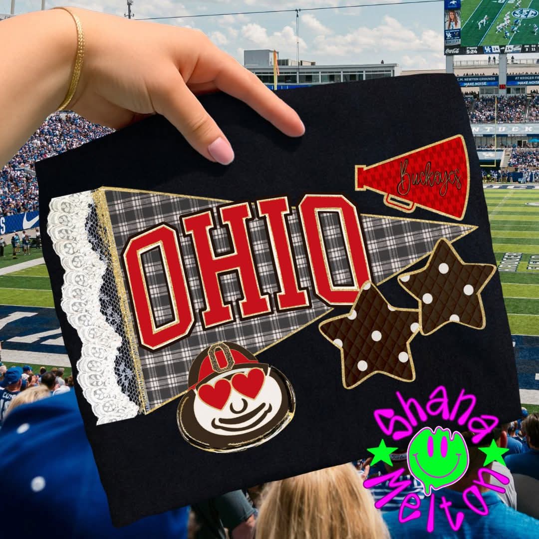 Buckeyes - lace pennant - DTF TRANSFER (SYM)