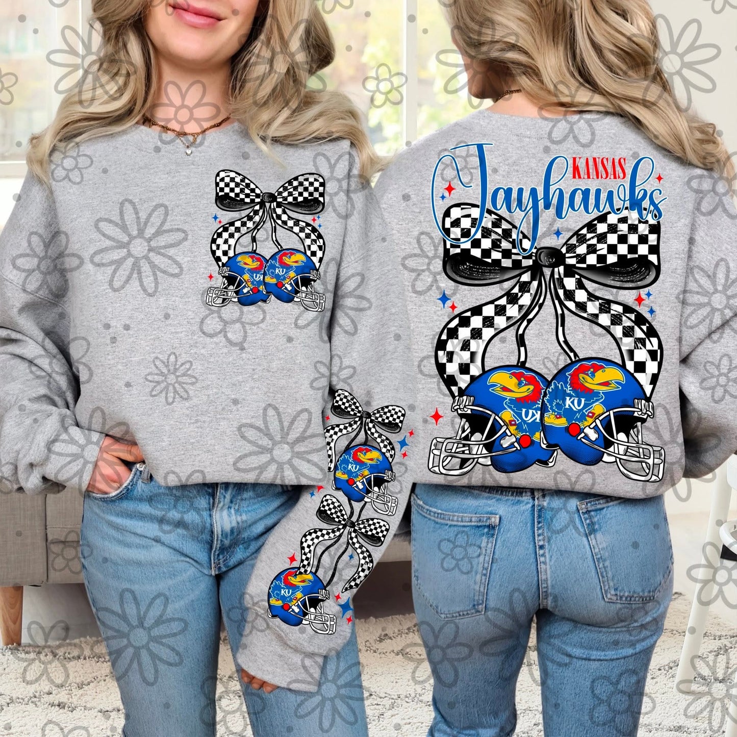 Jayhawks - cherry football - DTF TRANSFER (MMD SEPT25)