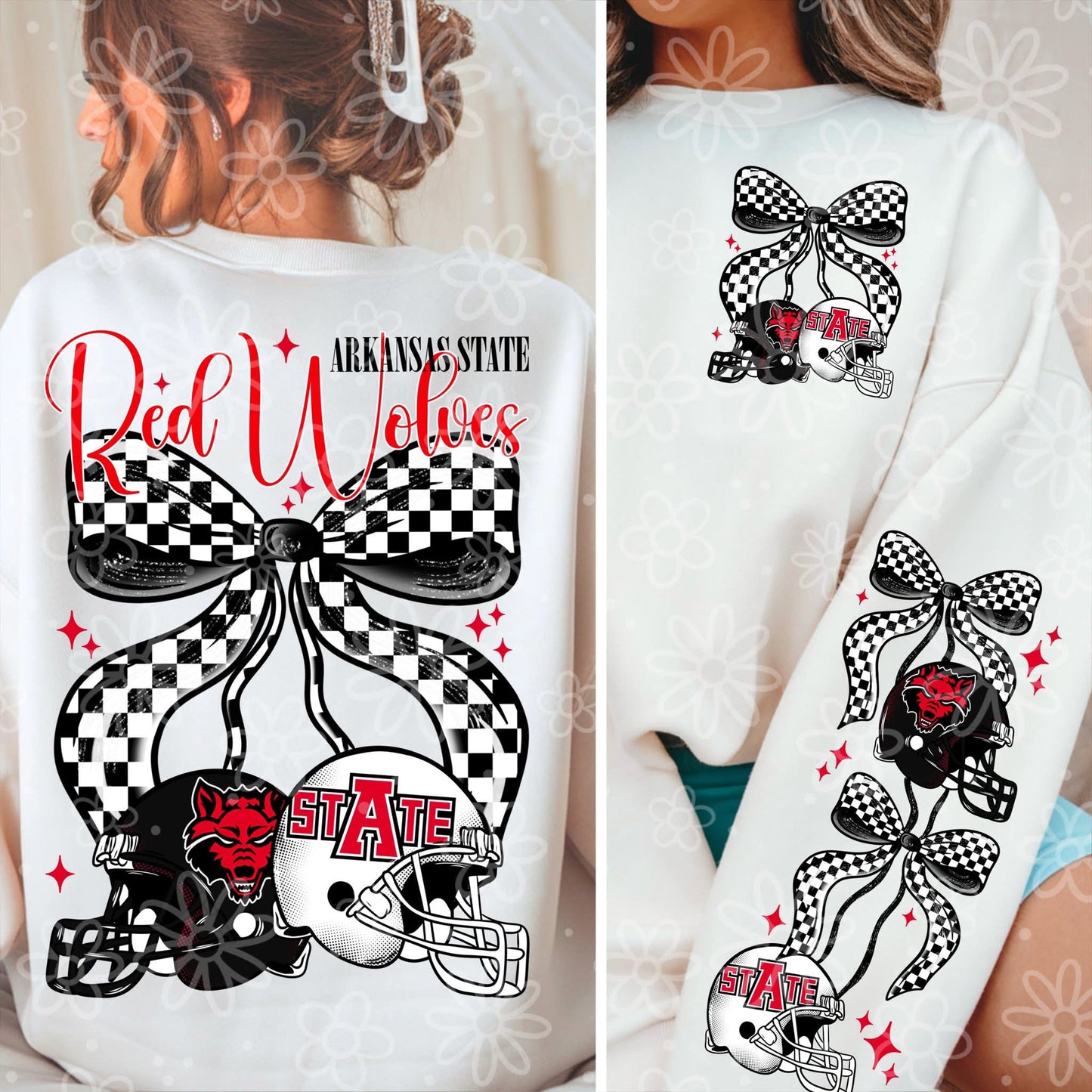 Red wolves - cherry football - DTF TRANSFER (MMD SEPT25)