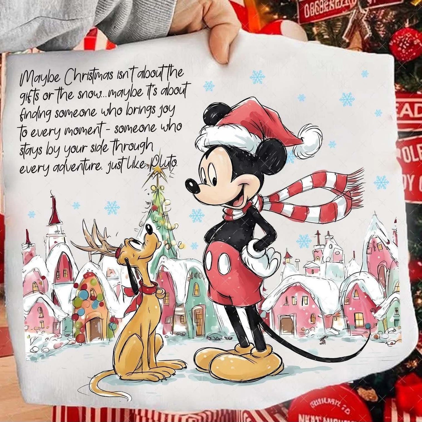 Maybe Christmas retro mouse - DTF TRANSFER