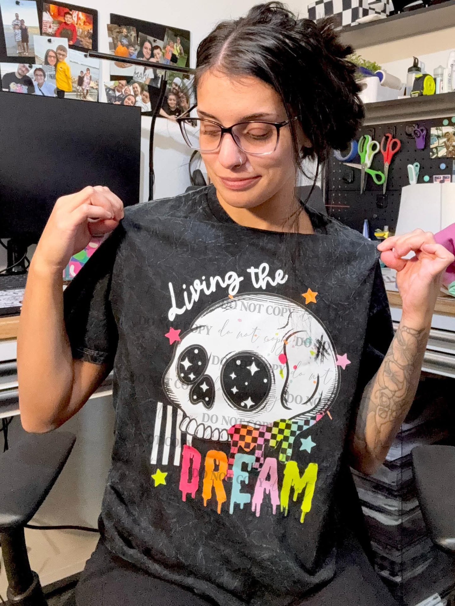 Living the dream skellie - DTF TRANSFER (CSC)