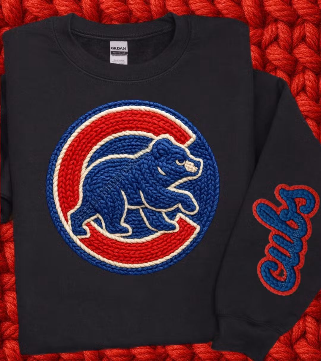 Cubs crochet yarn - DTF TRANSFER (STD740)