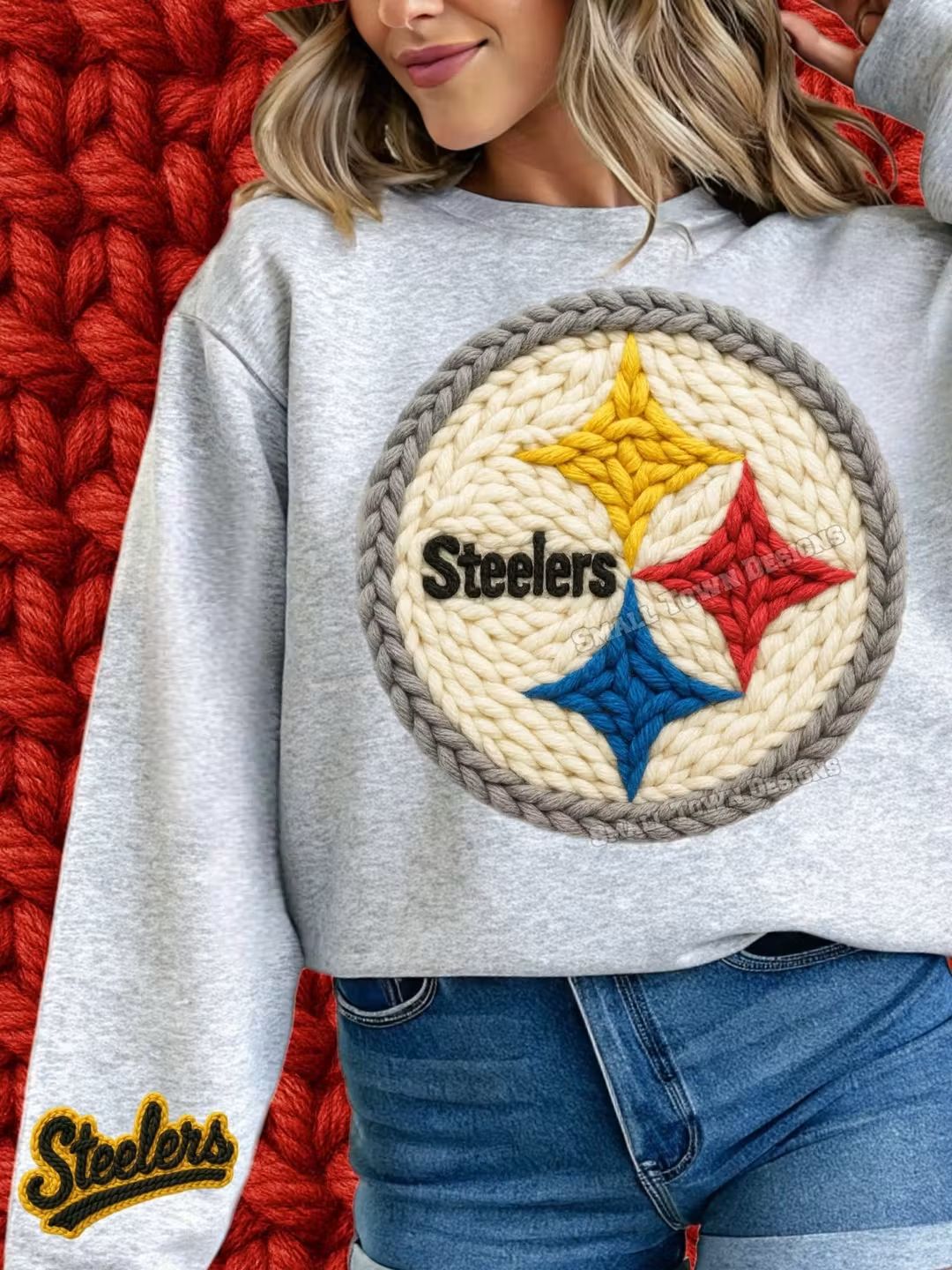 Steelers crochet yarn - DTF TRANSFER (STD740)