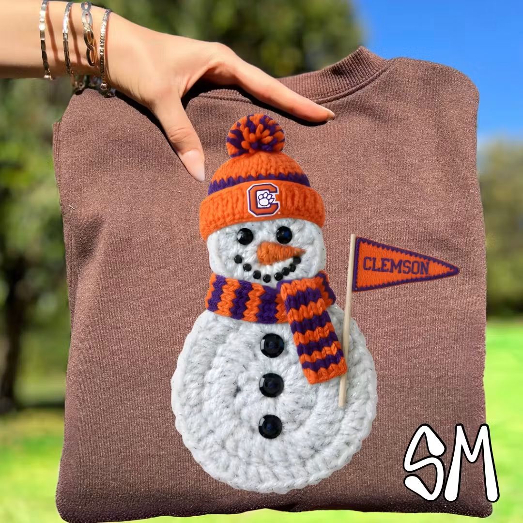 Clemson ; snowman - DTF TRANSFER (SYM)