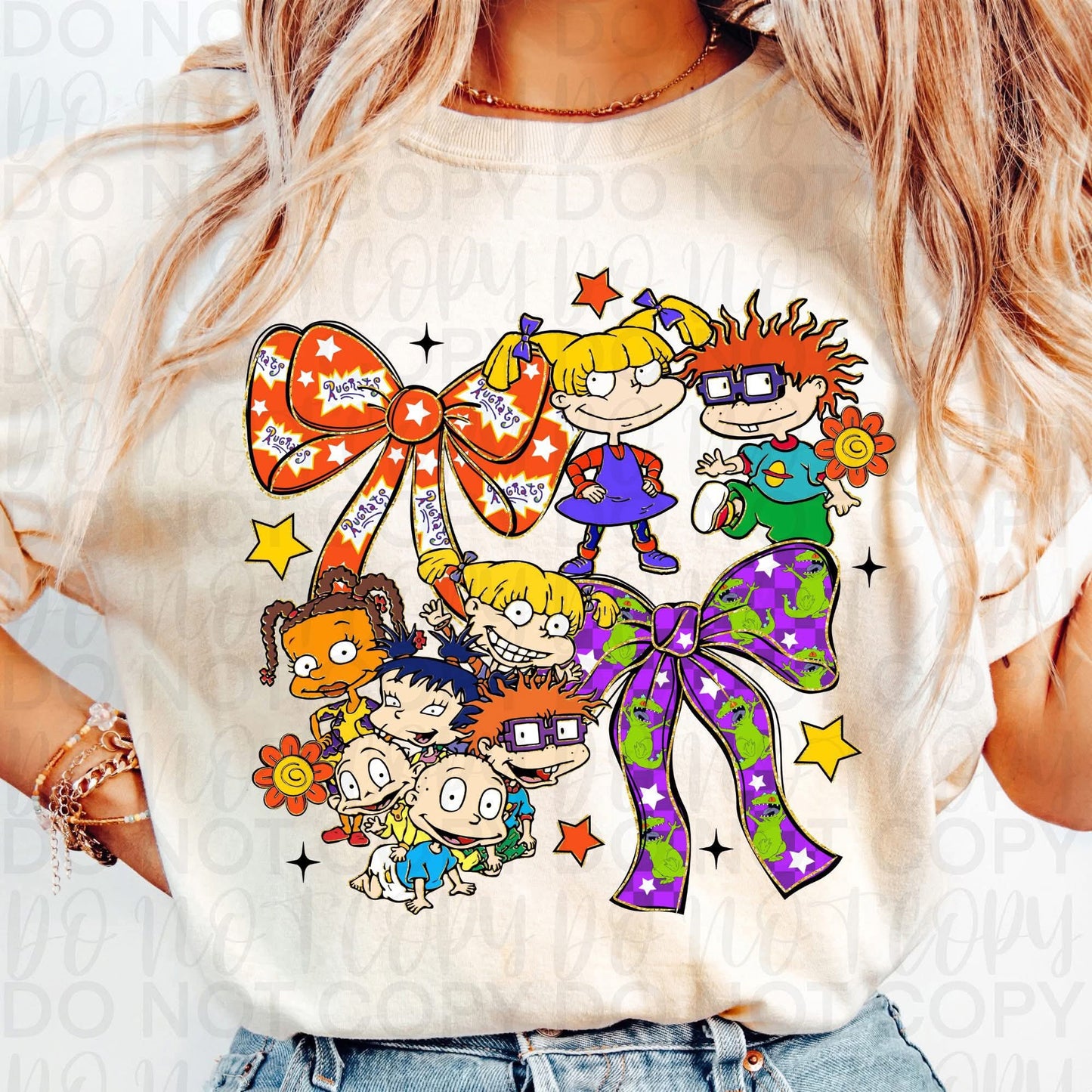 Rug bow collage Throwback cartoon (DTF TRANSFER) TUAC