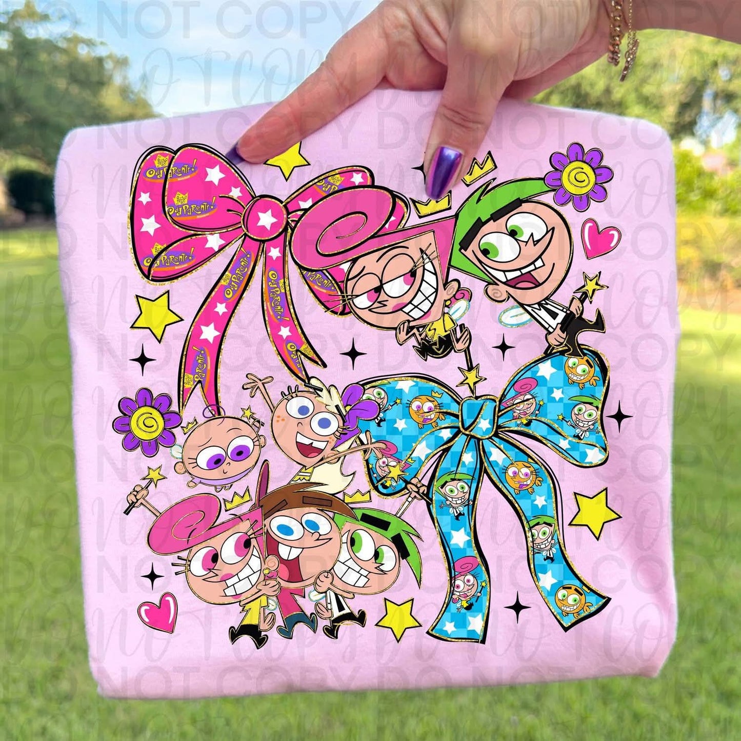 Fairly bow collage Throwback cartoon (DTF TRANSFER) TUAC