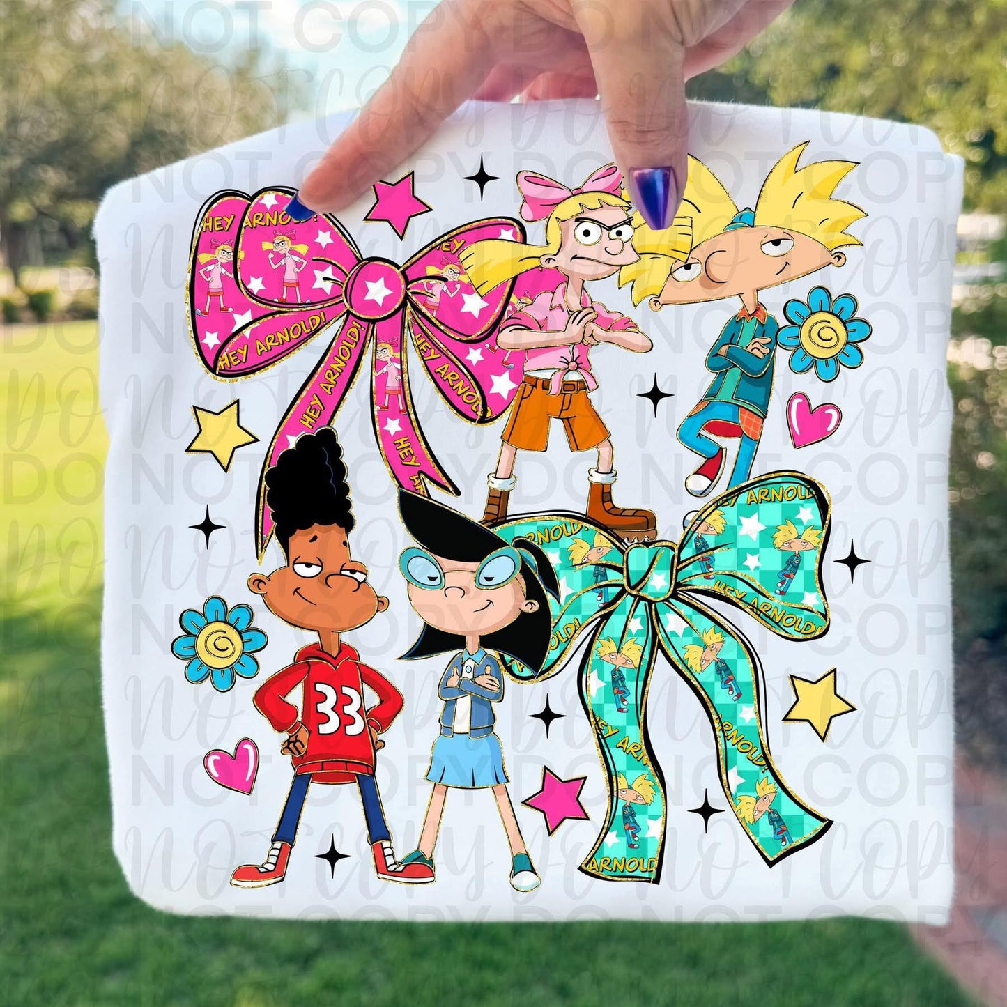 Arnold bow collage Throwback cartoon (DTF TRANSFER) TUAC