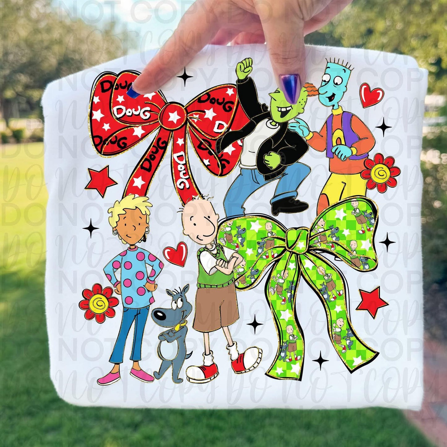 Doug bow collage Throwback cartoon (DTF TRANSFER) TUAC