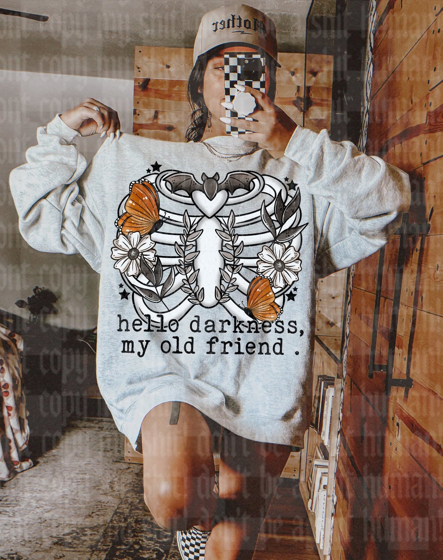 Hello darkness black - DTF TRANSFER (UMC J26)