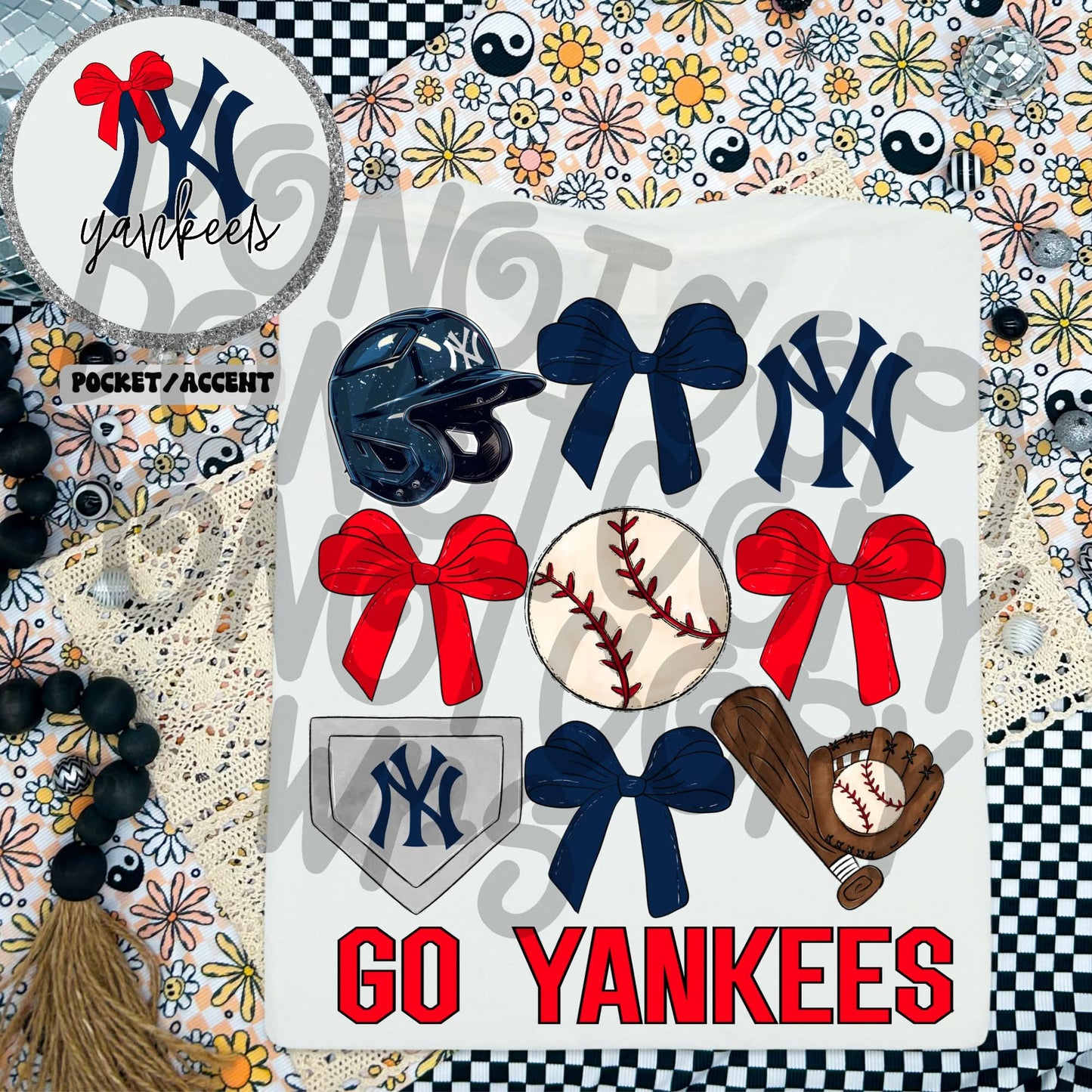 Yankees bow coquette - DTF TRANSFER