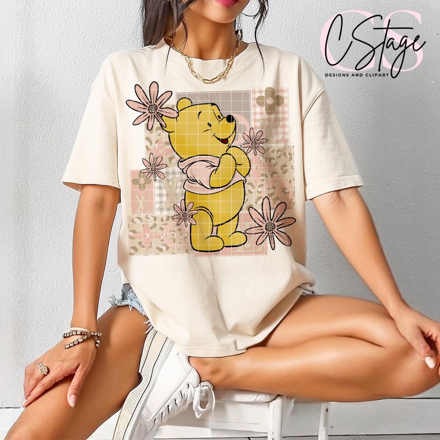 Honeybear cheetah boho patchwork - DTF TRANSFER (CSD)