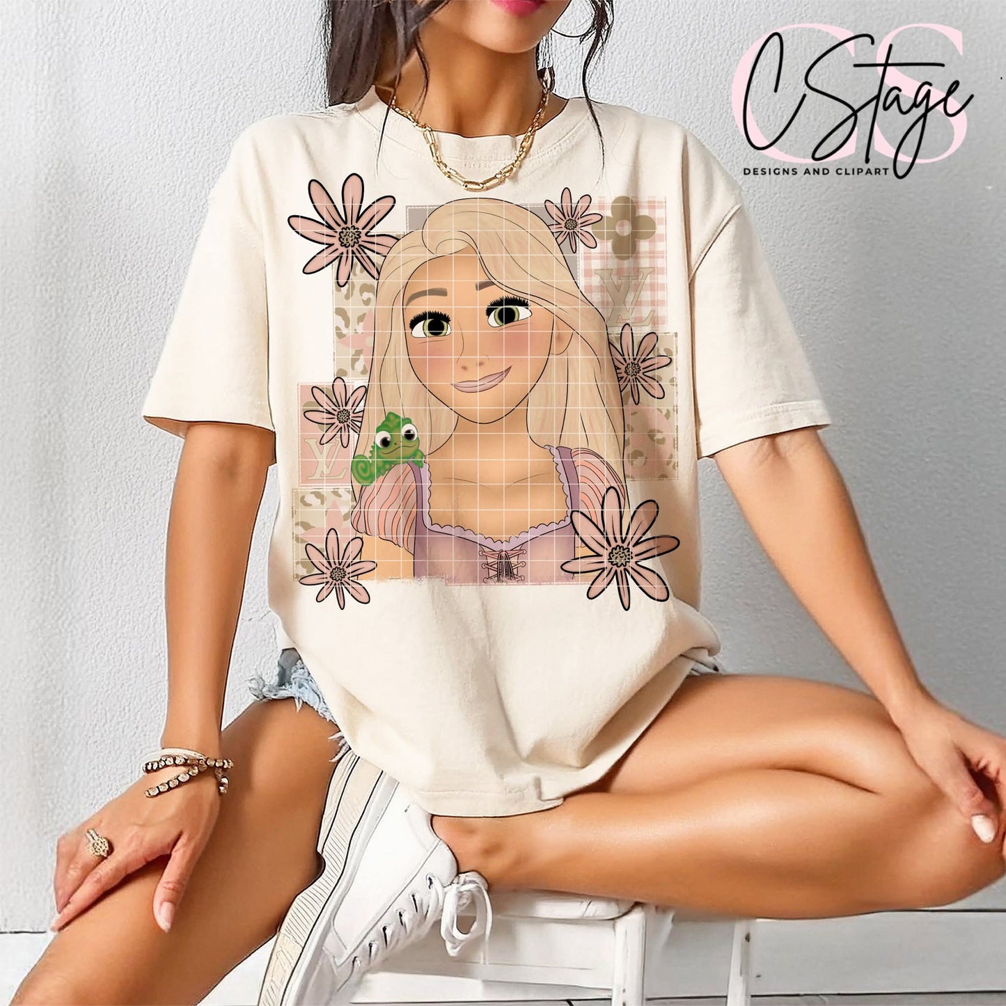 Princess 2 cheetah boho patchwork - DTF TRANSFER (CSD)