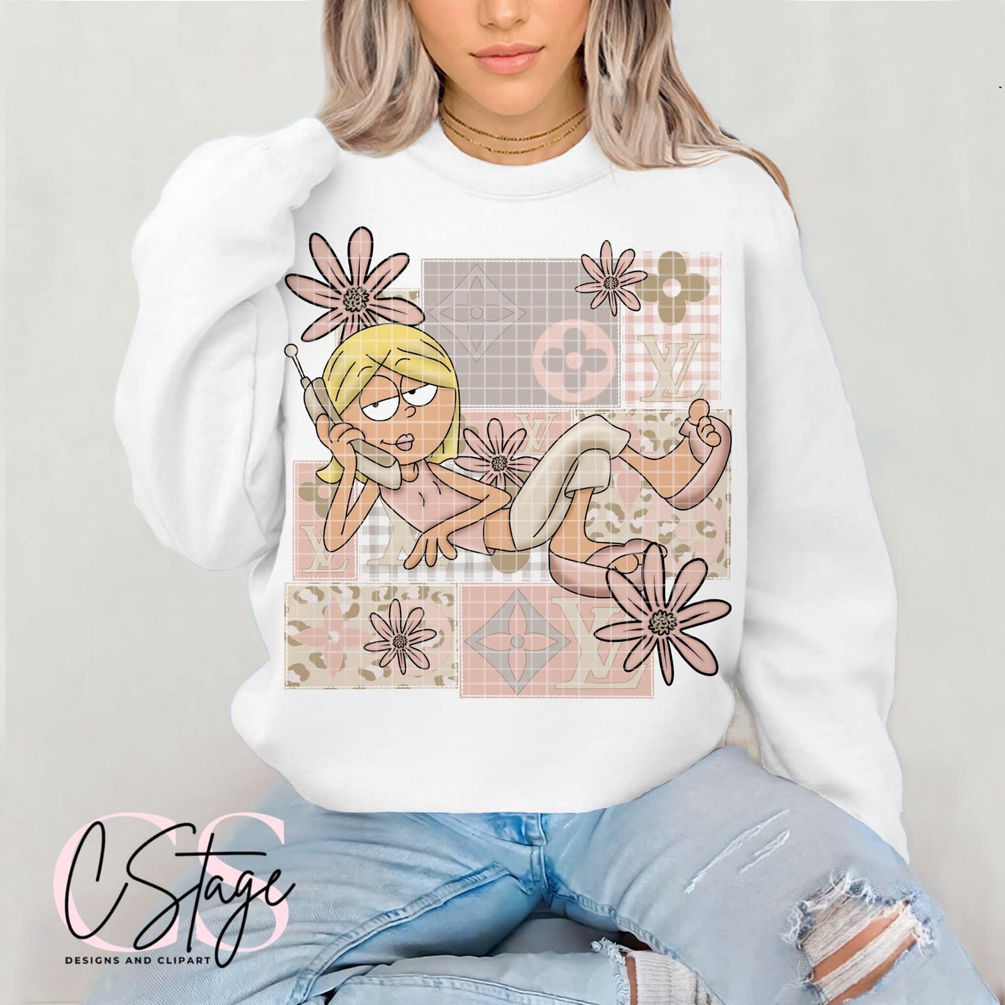 Lizzie cheetah boho patchwork - DTF TRANSFER (CSD)