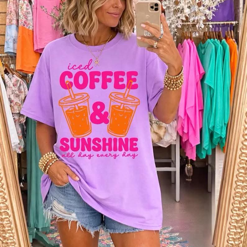 Iced coffee & sunshine - DTF TRANSFER