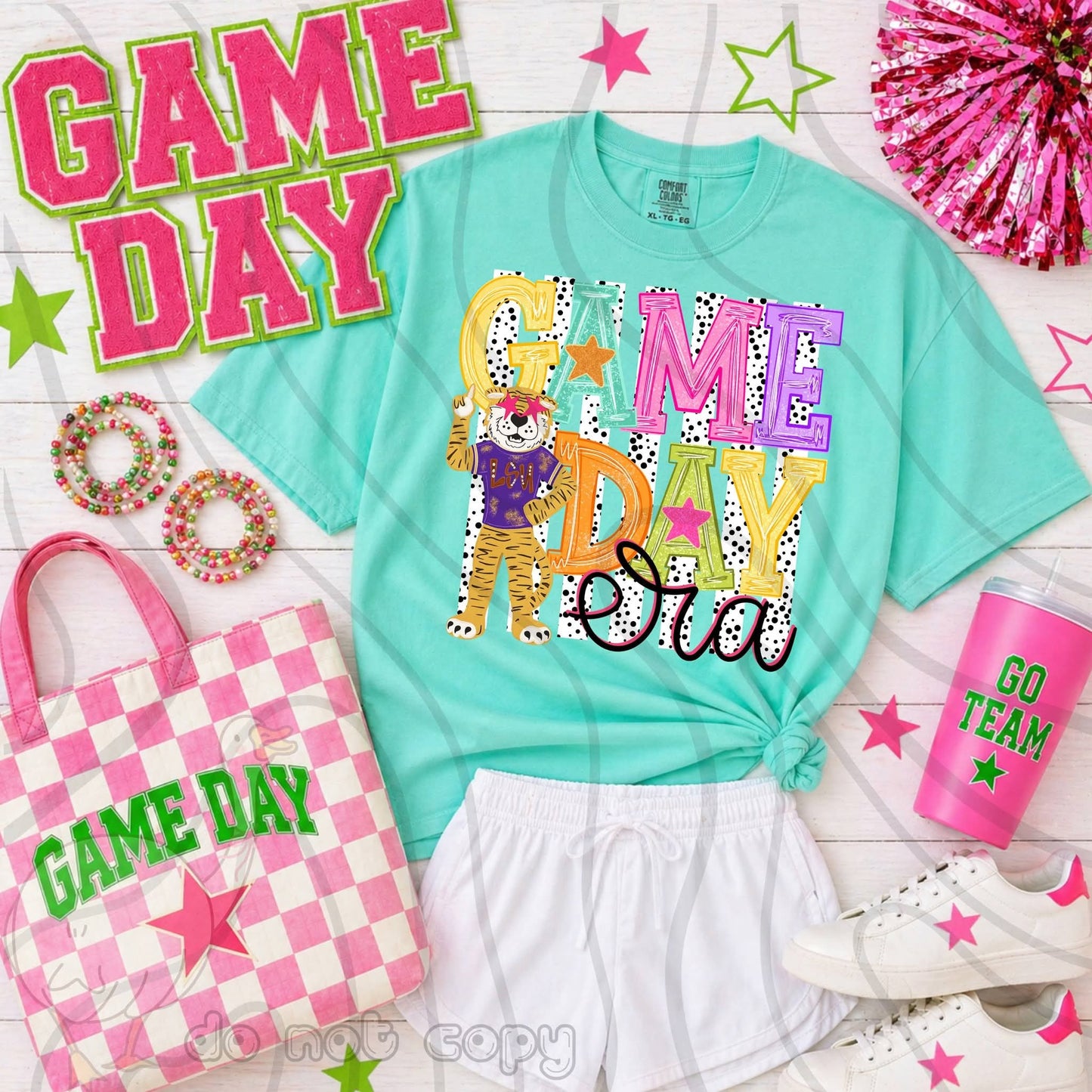 L Tigers Game Day preppy - DTF TRANSFER (DKDBK)