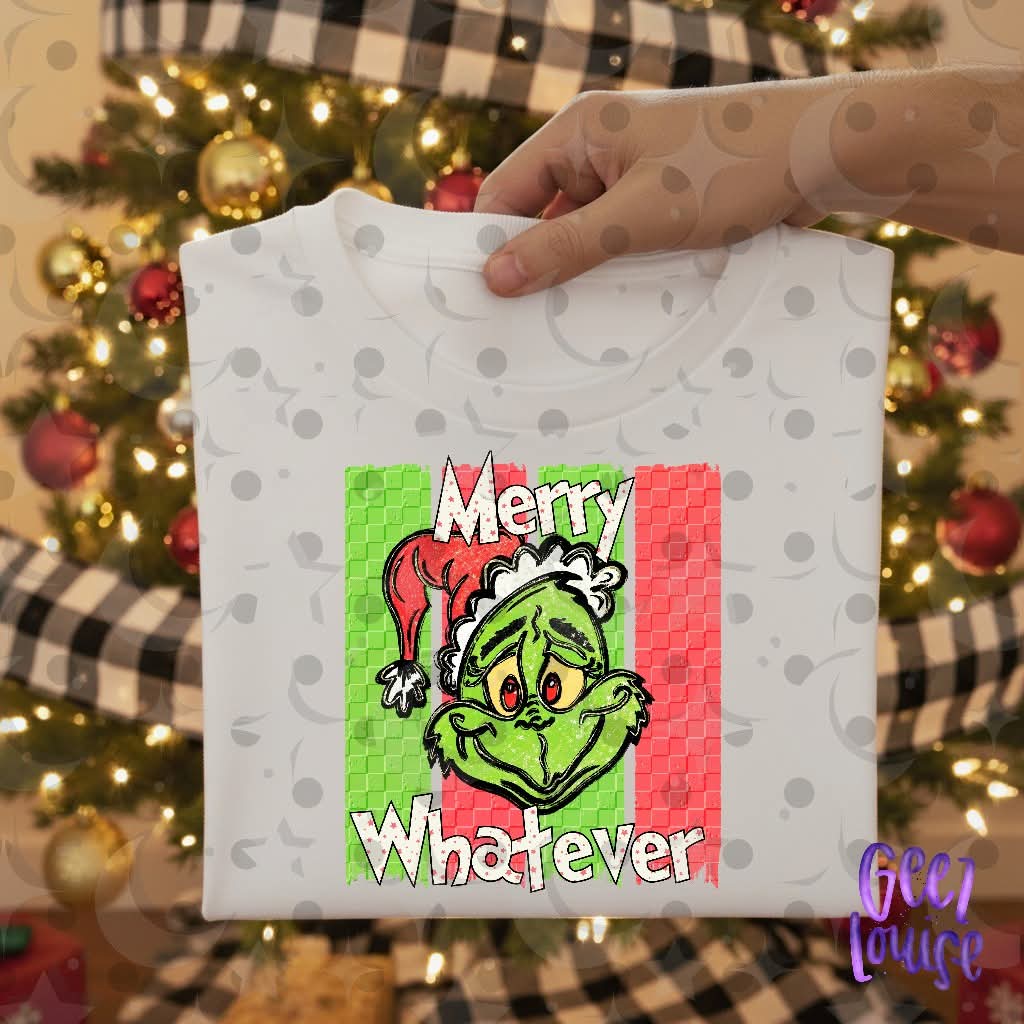 Grouch Merry Whatever - DTF TRANSFER (GLD)