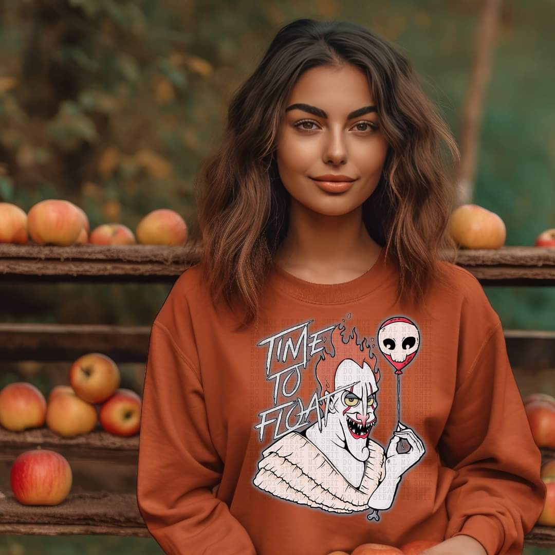 Time to float Balloon - DTF TRANSFER ONLY DHALLOWEEN