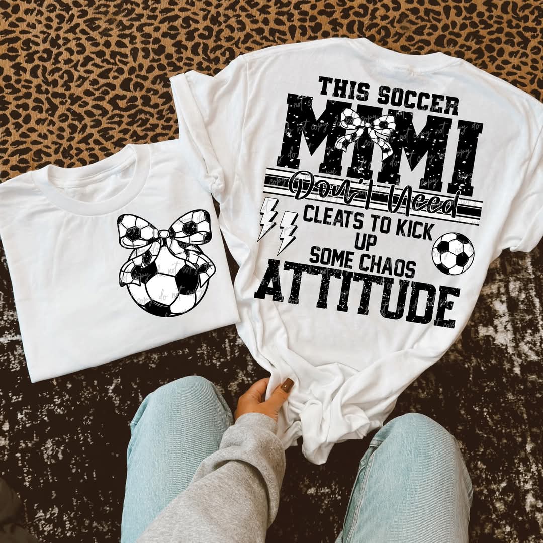 Soccer Mimi Attitude w/ Bow-DTF TRANSFER (VDS)