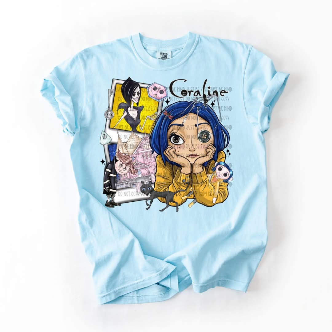 Button eye girl- DTF TRANSFER (Pola3 SSDD)