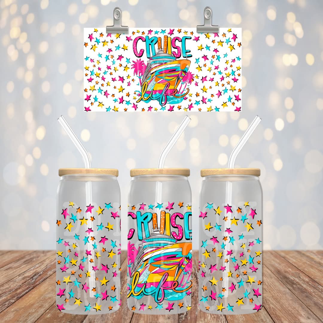 Cruise Life- UV dtf wrap 16oz libbey (PHDC AP25)