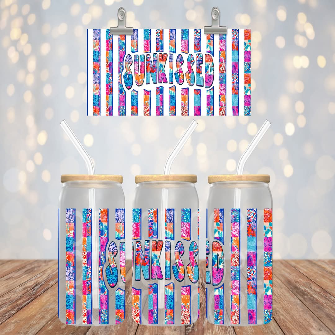 Sunkissed- UV dtf wrap 16oz libbey (PHDC AP25)