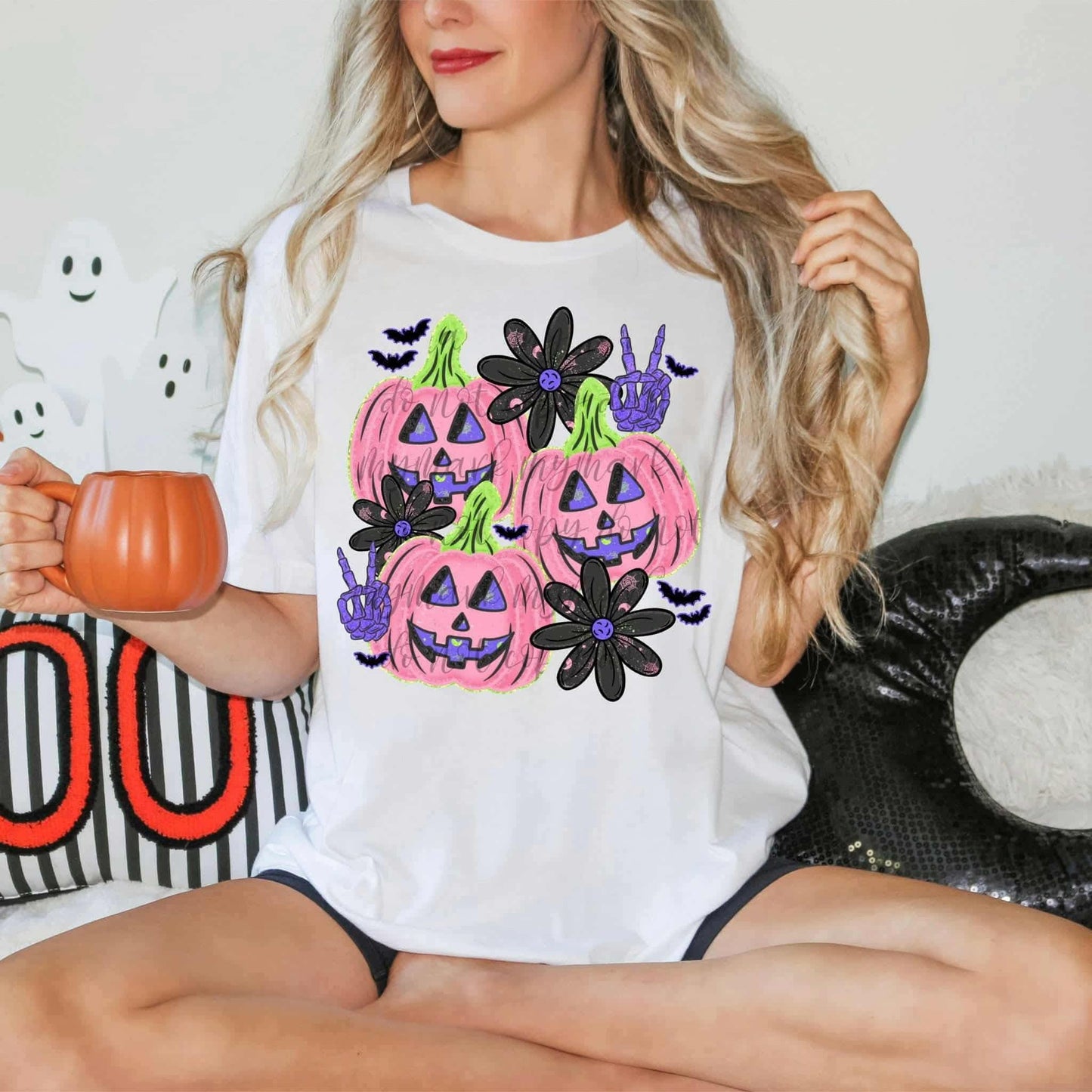 Bright pumpkins-DTF TRANSFER (Spooky & Sparkly Collab)