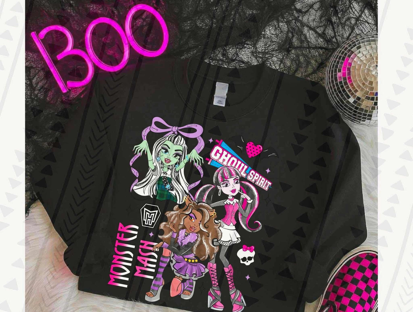 Monster mash- DTF TRANSFER (Spooky & Sparkly Collab)