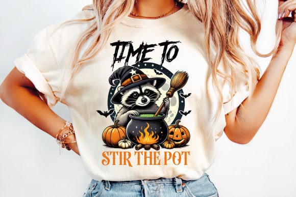 Time to stir the pot raccoon - DTF TRANSFER (CFD)