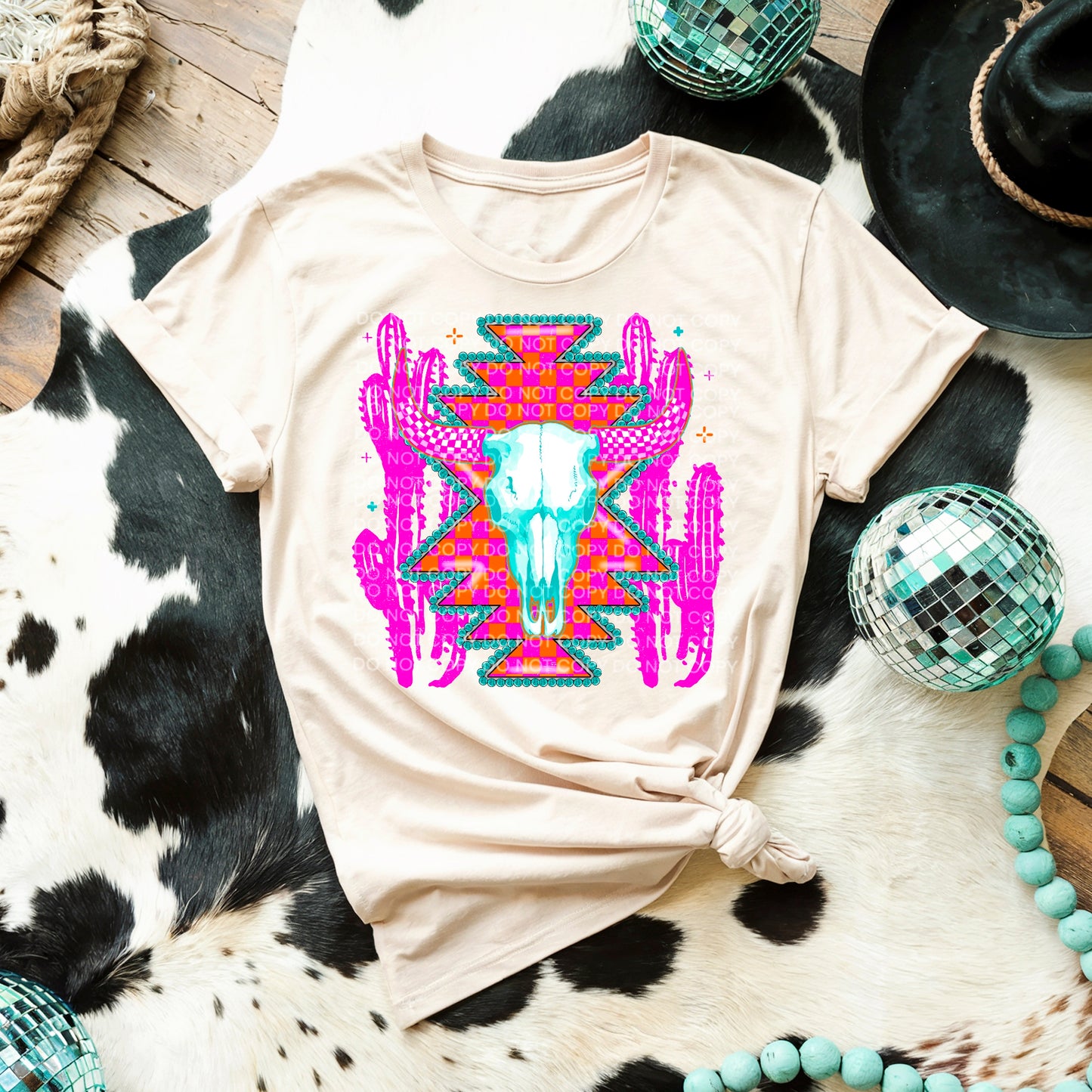 Pink western bull - DTF TRANSFER (bday bash collab SCG X WFD)