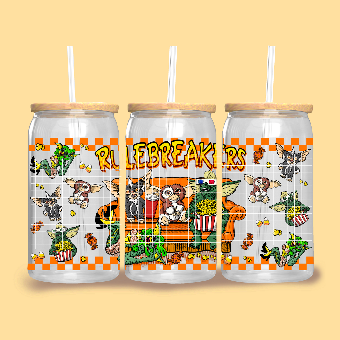 Rulebreakers Gremlins - UV dtf wrap 16oz libbey : GD