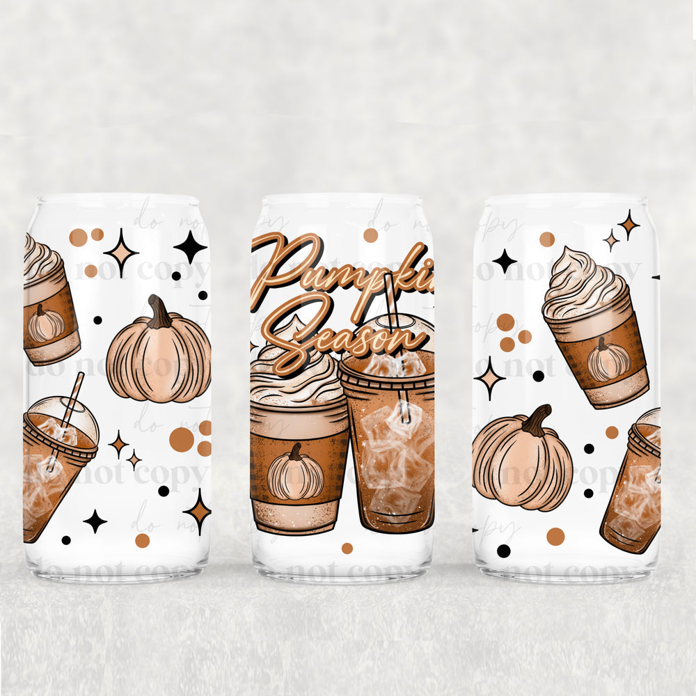 Pumpkin season coffees - UV dtf wrap 16oz libbey : (CSC/T)