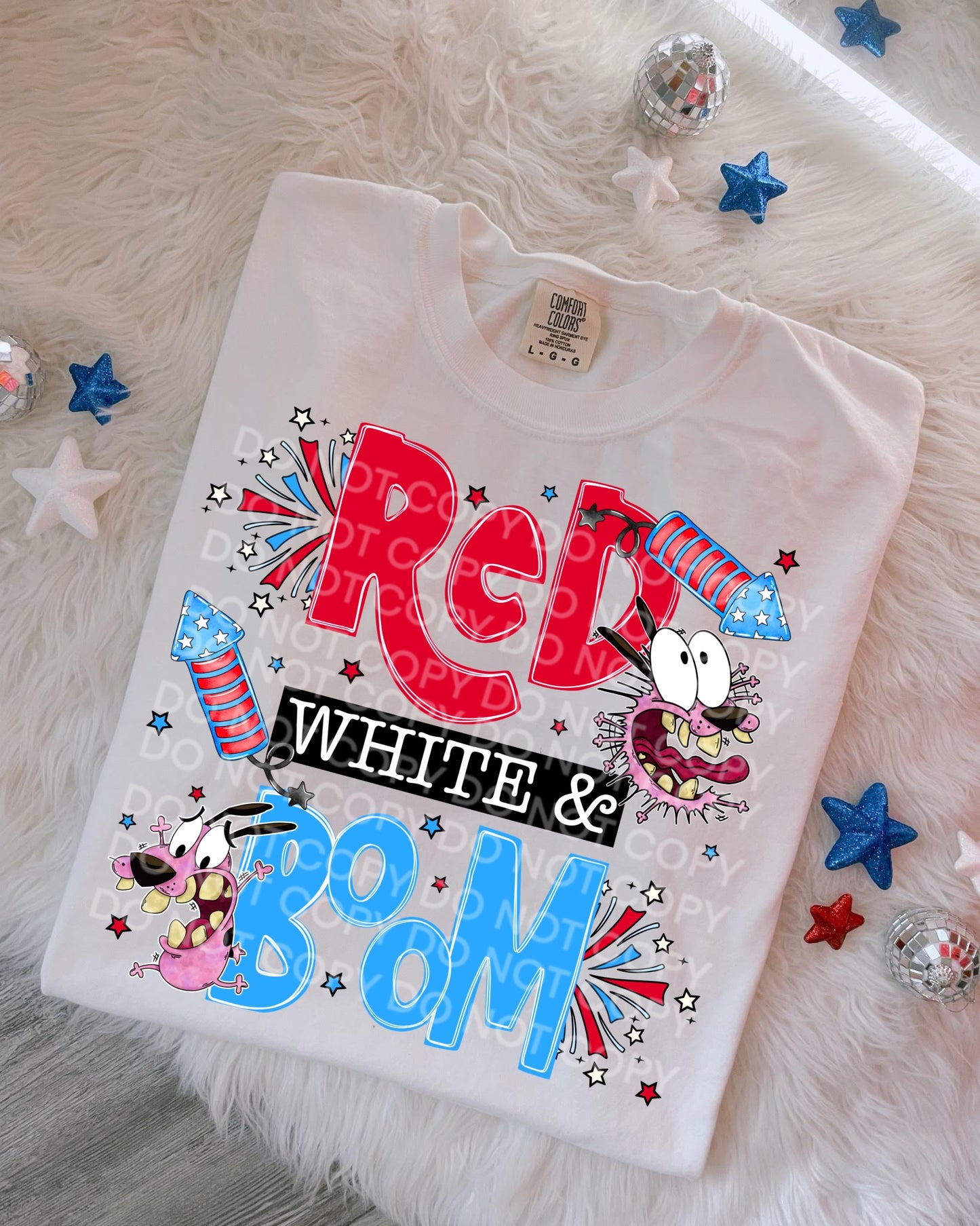 Red white n boom - DTF TRANSFER (Blast from the past Collab)