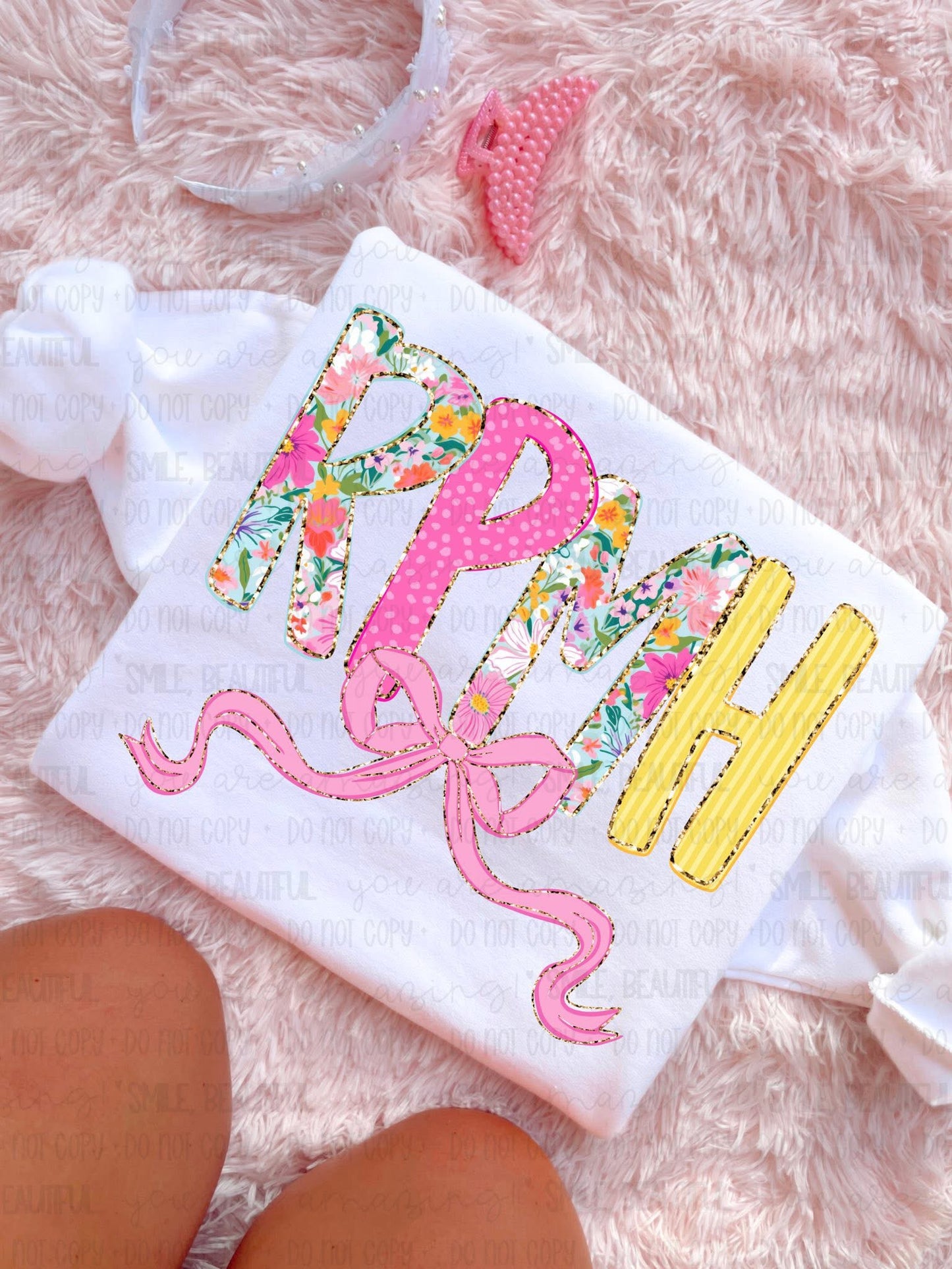 RPMH Floral bow coquette spring - DTF TRANSFER (CNC APR26)
