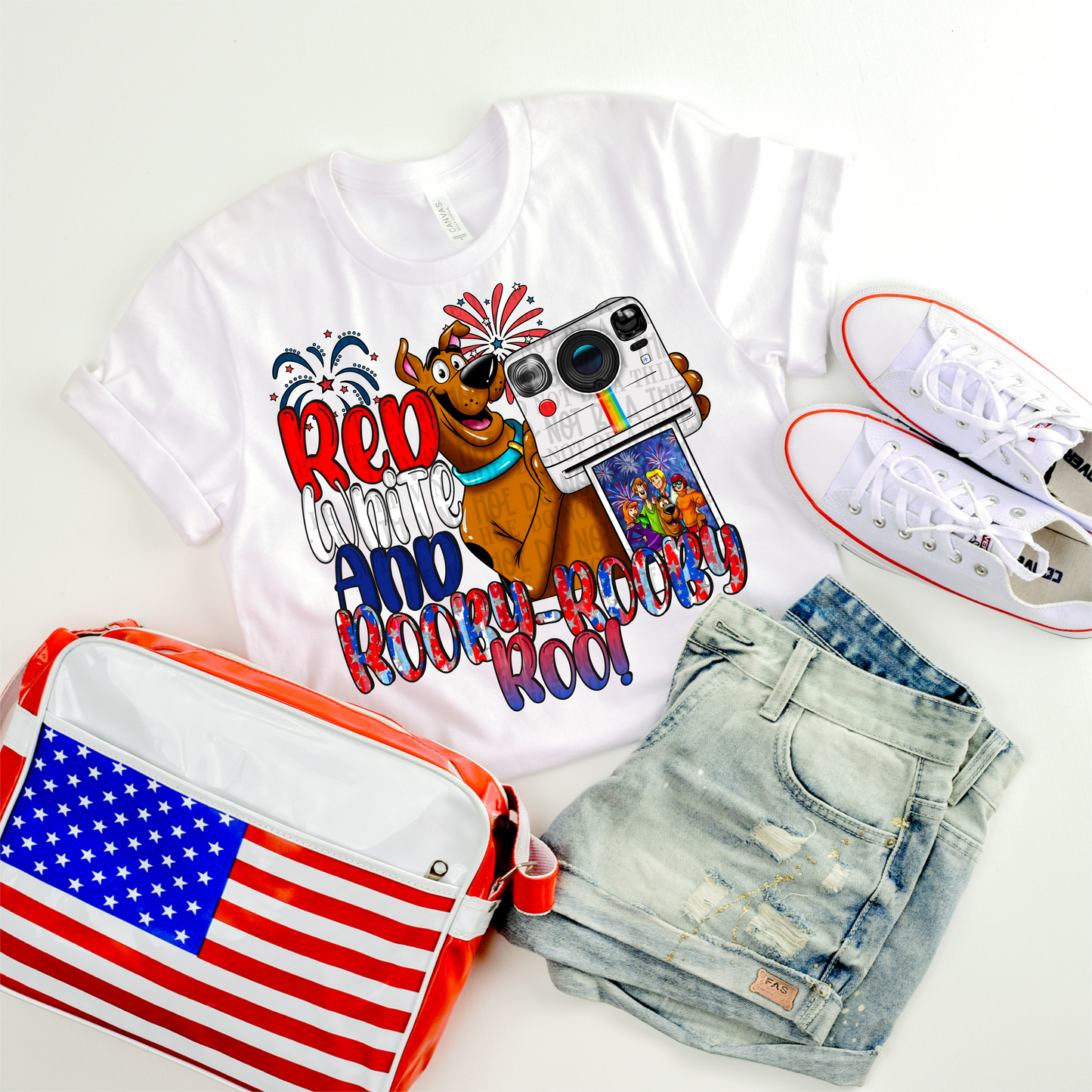 Red white ruhroh - DTF TRANSFER (Blast from the past Collab)