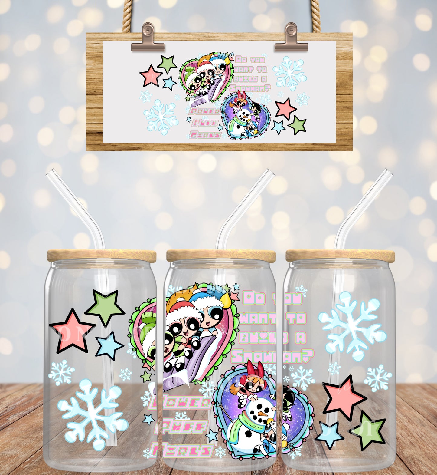 Puff girls - UV dtf wrap 16oz libbey : throwback throwdown collab