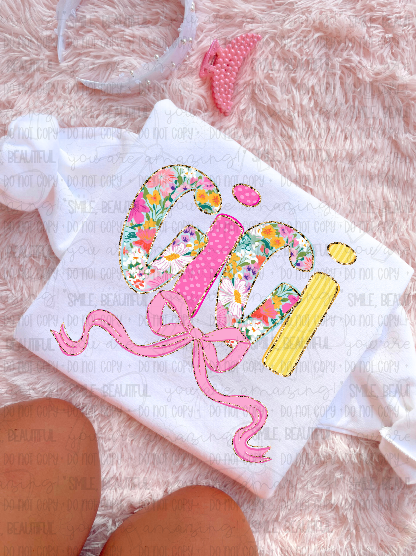 Gigi Floral bow coquette spring - DTF TRANSFER (CNC APR26)