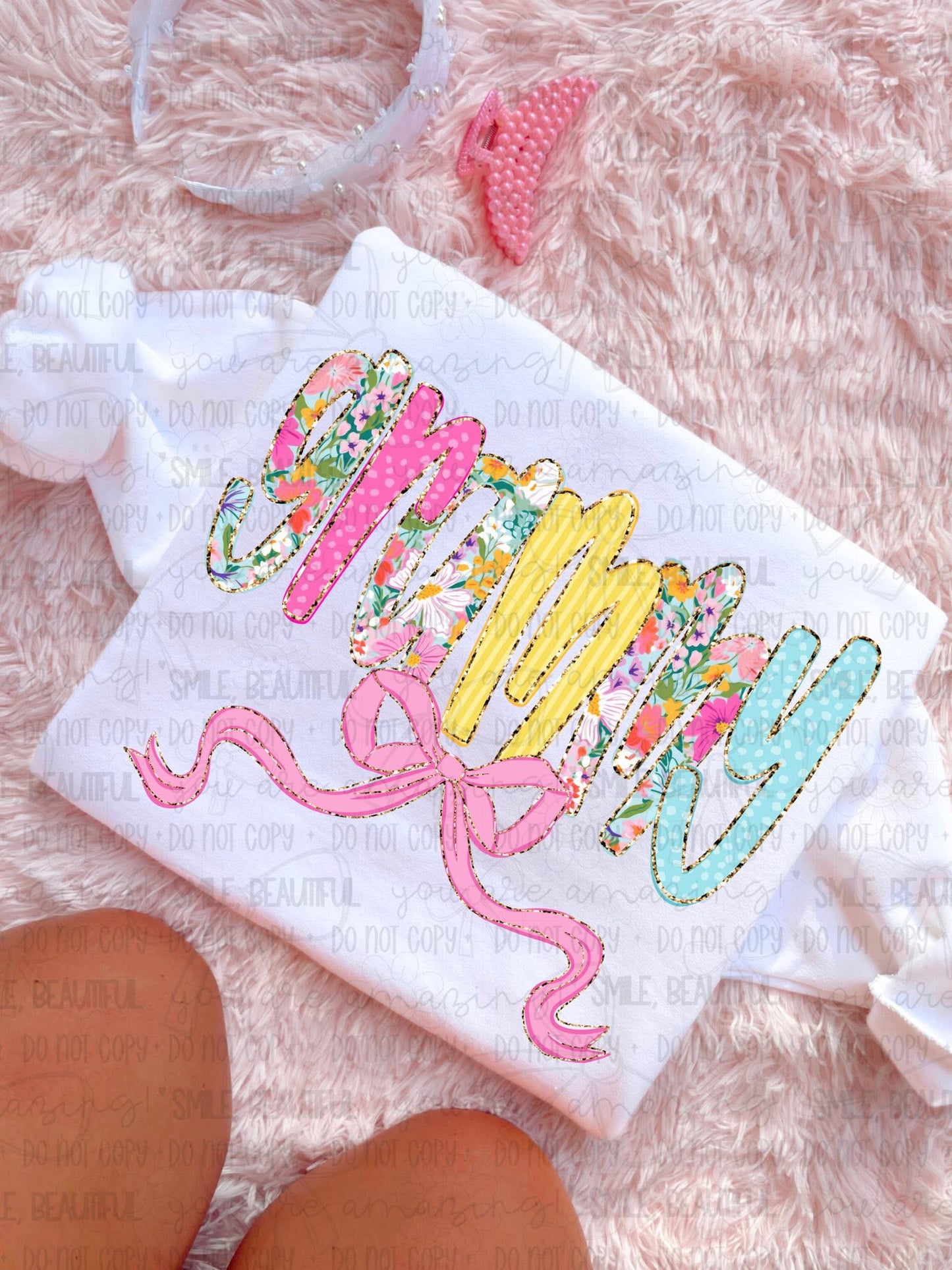 Grammy Floral bow coquette spring - DTF TRANSFER (CNC APR26)