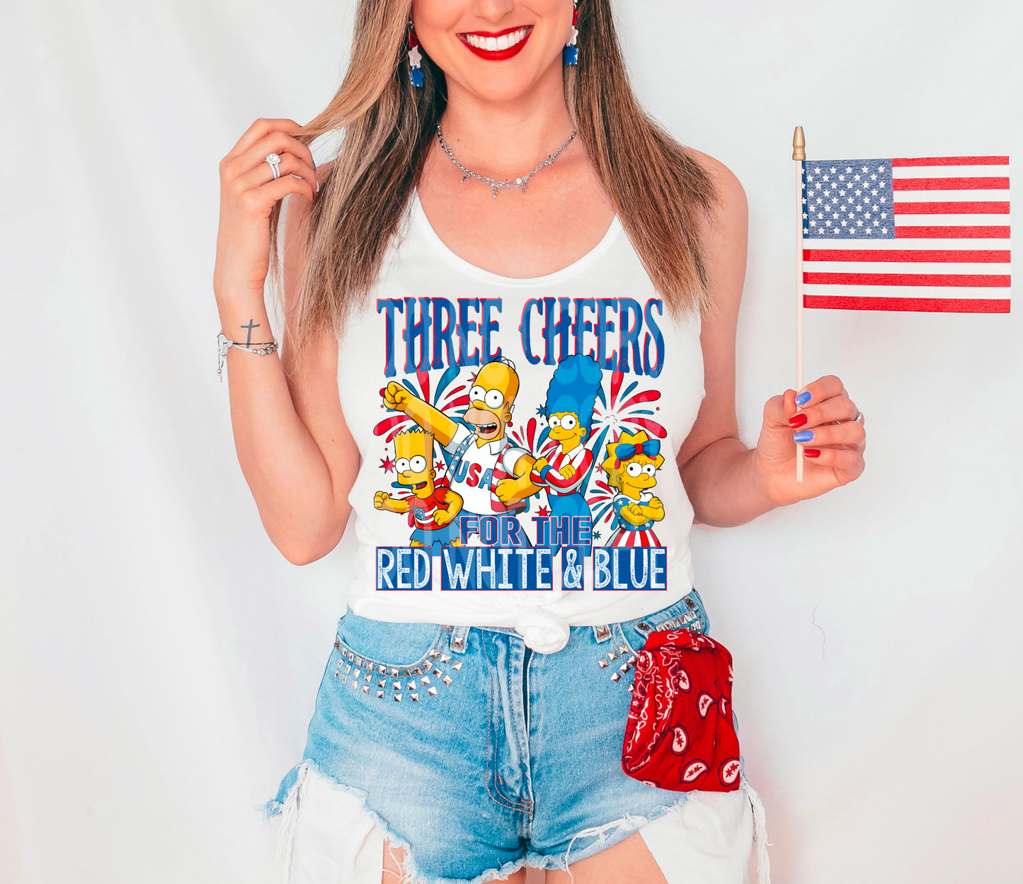 Three cheers red white blue - DTF TRANSFER (Blast from the past Collab)