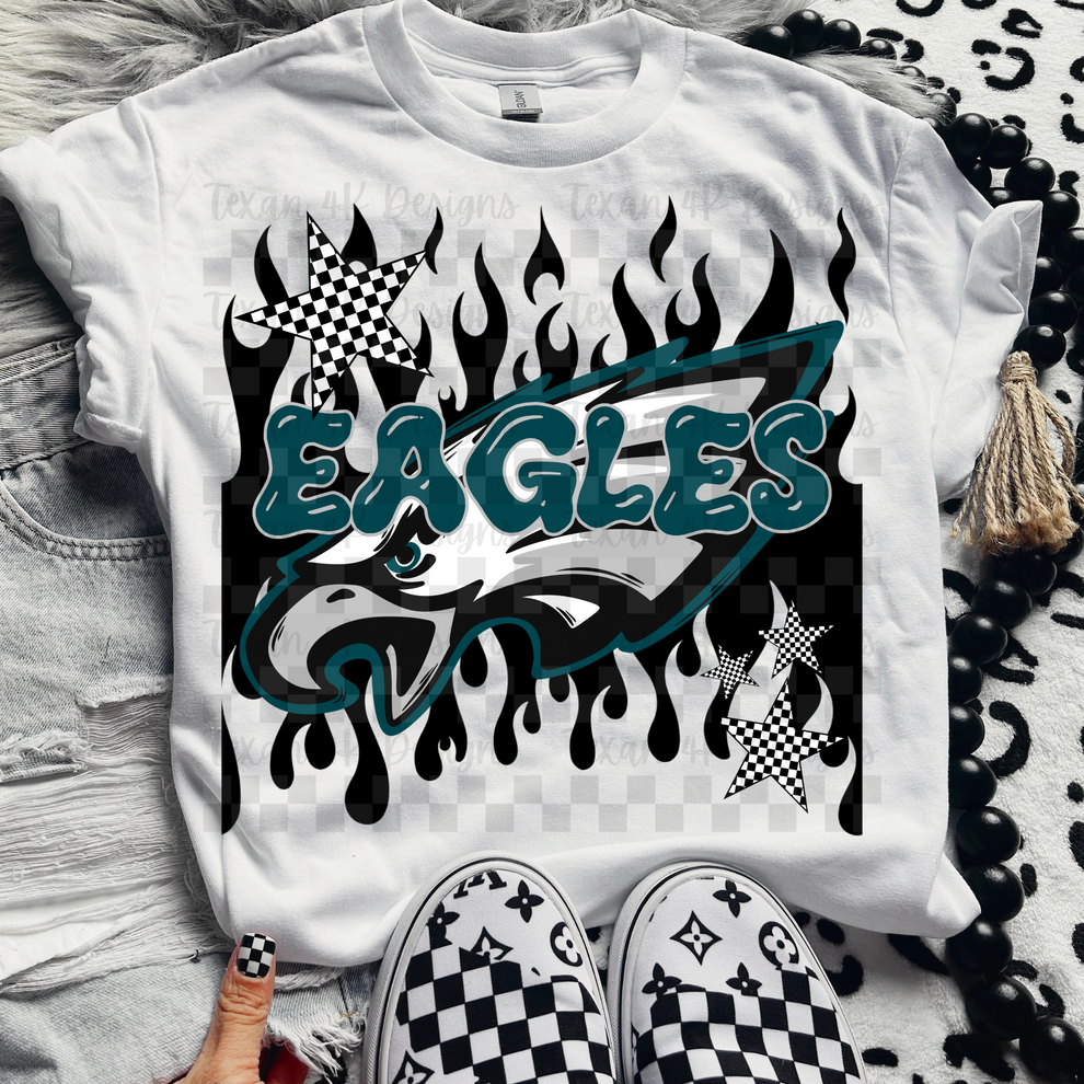 Eagles ; flame drip - DTF TRANSFER (T4KD)