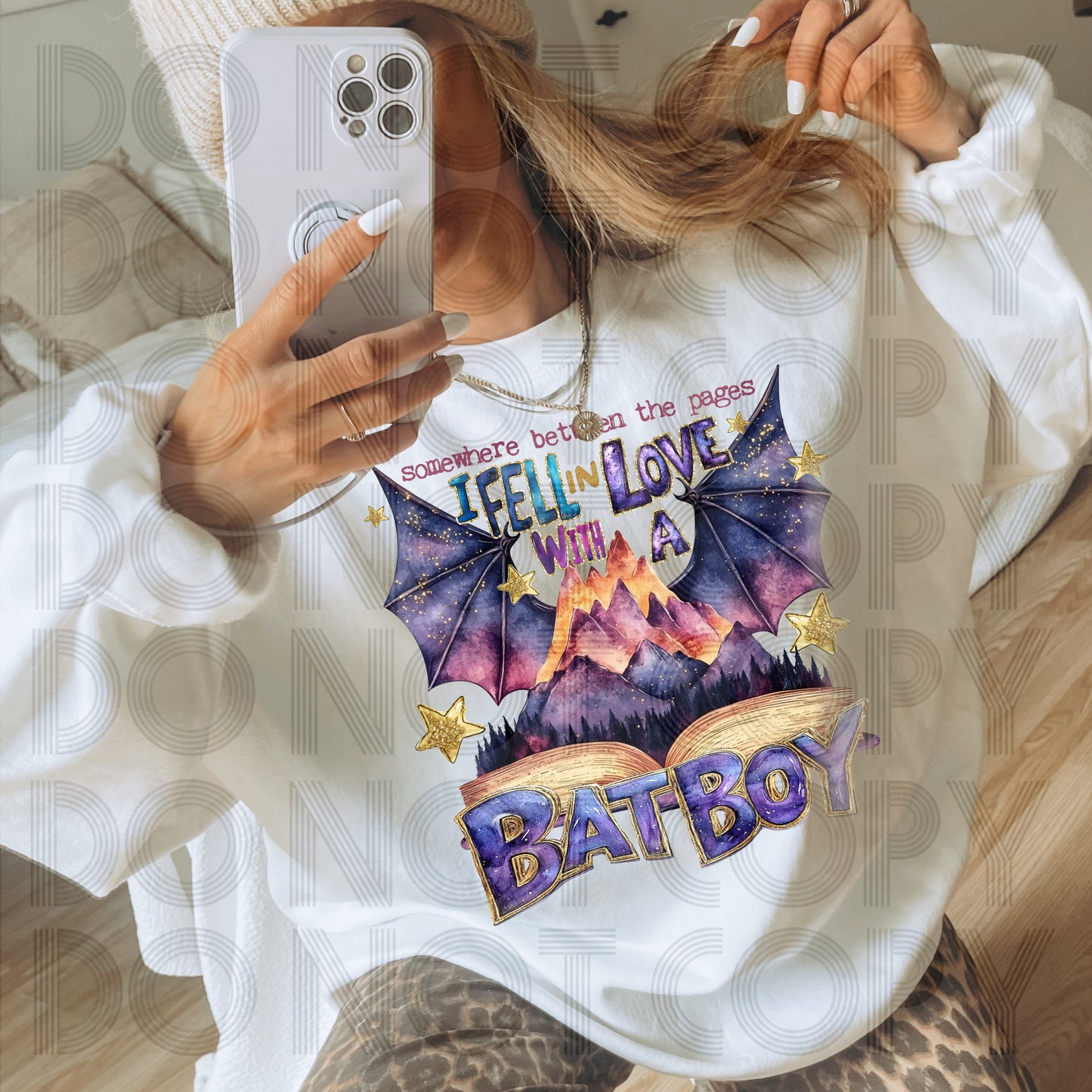 Fell in love with Bat Boy - DTF TRANSFER (Mini bookish Collab PHDC/RDC)