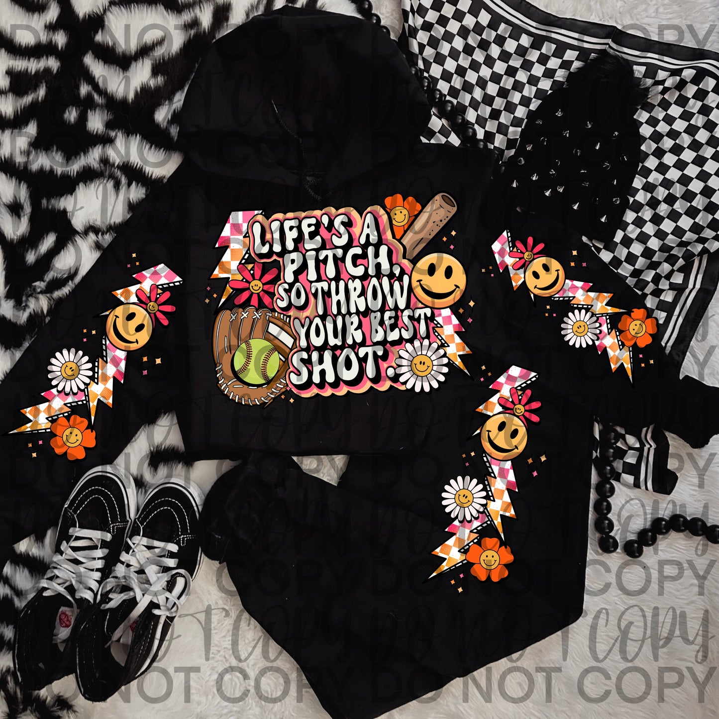 Life's a pitch softball - DTF TRANSFER - (SSDa)