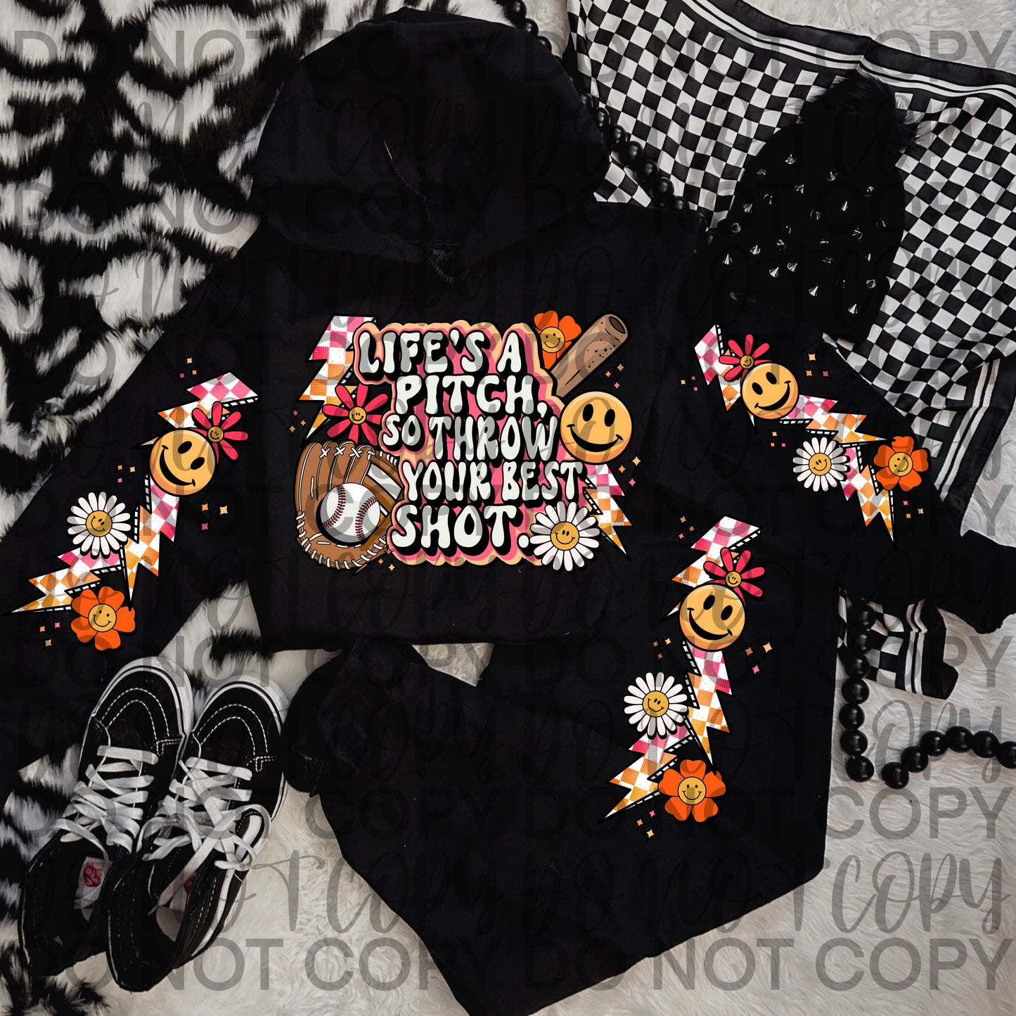 Life's a pitch baseball - DTF TRANSFER - (SSDa)