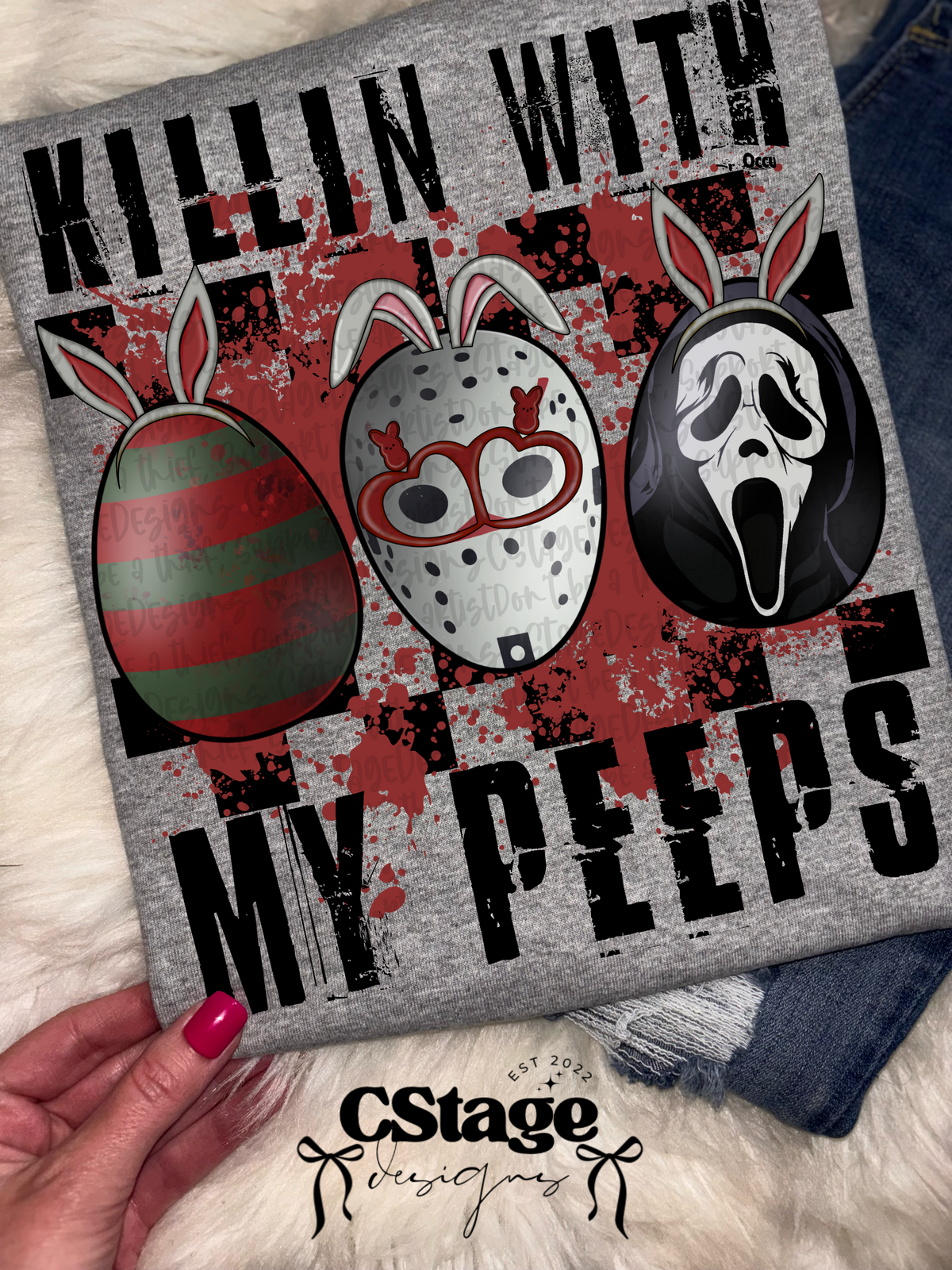 Killin it with my peeps - DTF TRANSFER (Eggstravaganza multi designer collab)