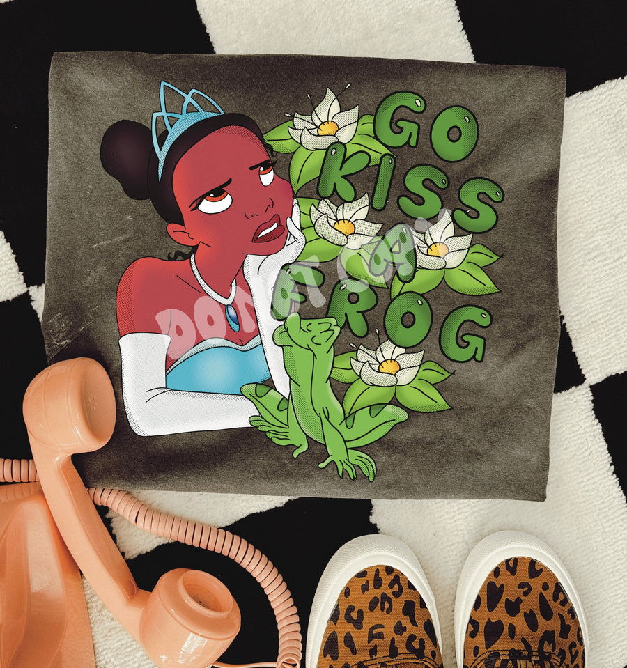 Go kiss a frog Princess - DTF TRANSFER (RTD)