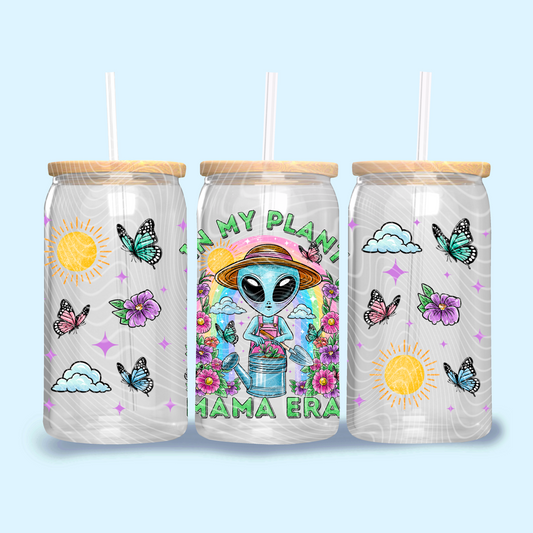 In my plant Mama era alien - UV dtf wrap 16oz libbey : GD