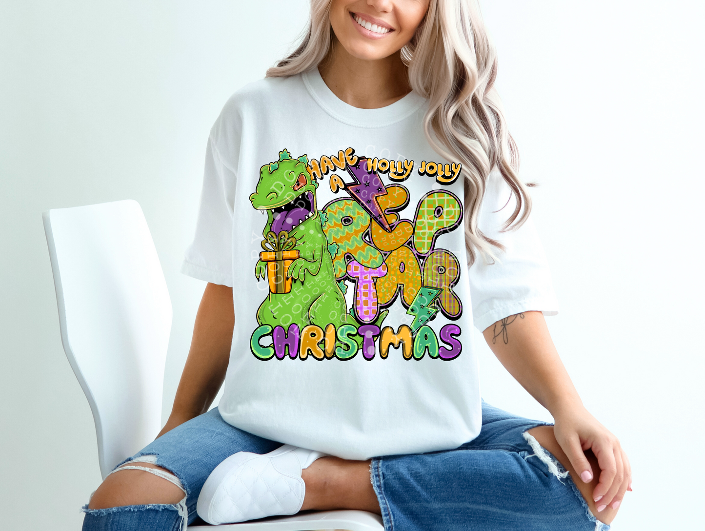 Reptar Christmas - DTF TRANSFER (Throwback Throwdown Collab)