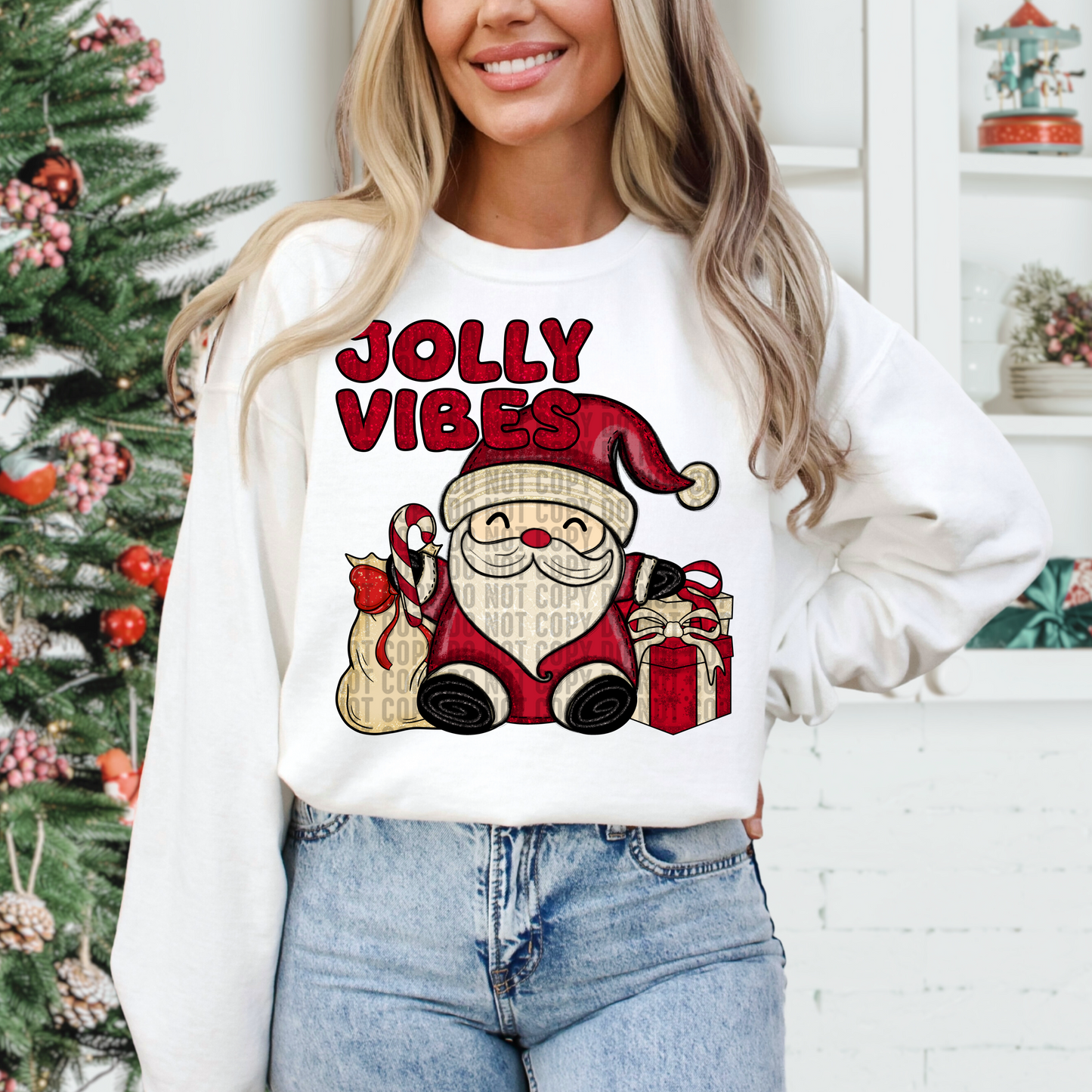 Jolly Vibes Santa - DTF TRANSFER (LCD)