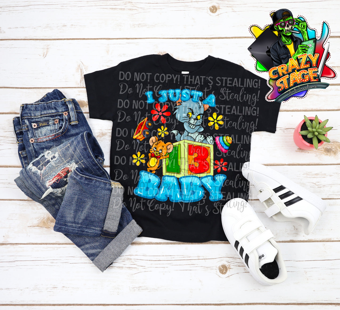 I just a baby - DTF TRANSFER (Back in the day Collab)