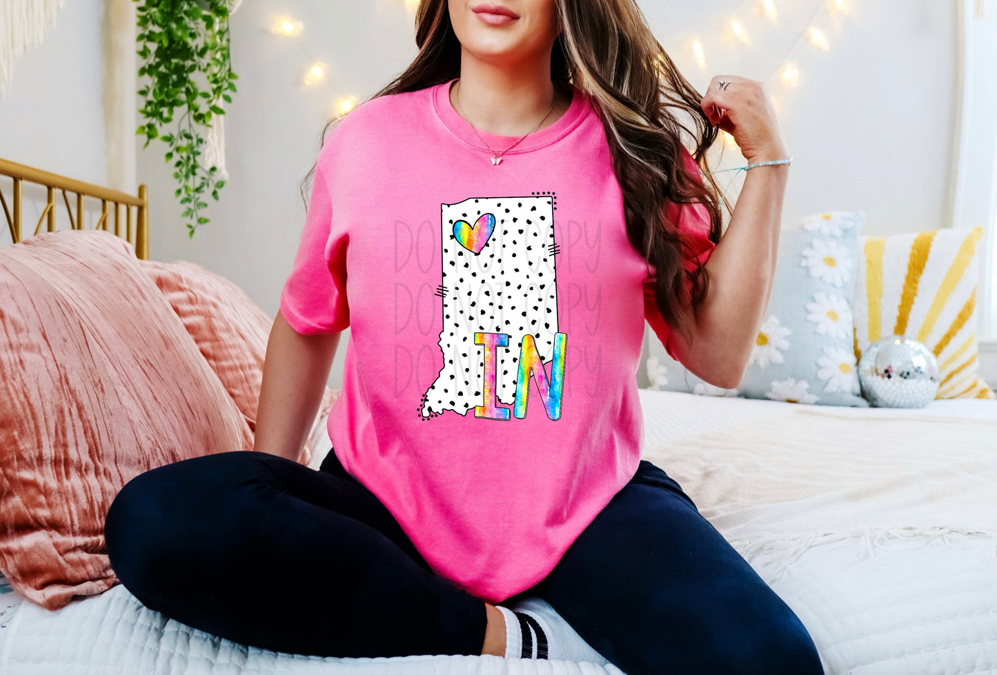 Dalmatian dots state names - pick your state! DTF TRANSFER (TED)